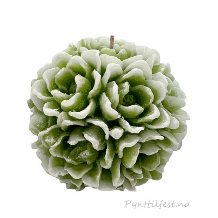 Dekorlys Blomsterkule 8cm Lysgrønn