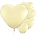 Hjerteballonger ivory DL