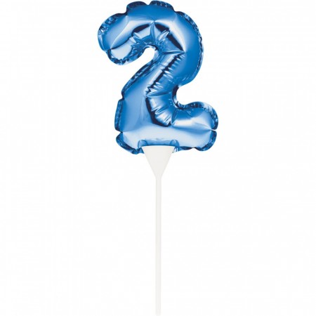 Selvoppblåsende Miniballong Kaketopper 2 Blå