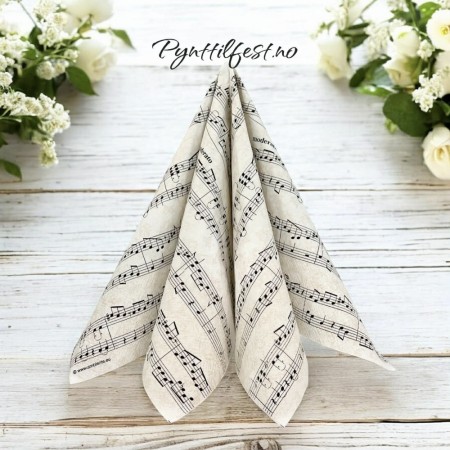Servietter Lunsj Musikk Noter 20stk 
